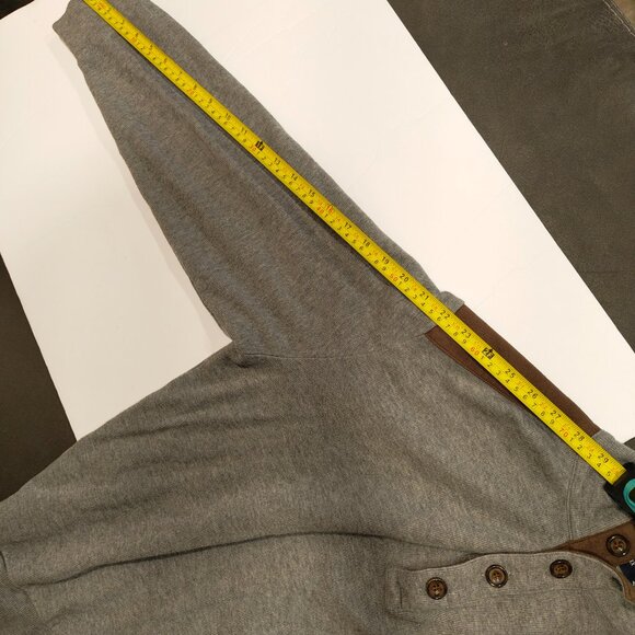 Cremieux Men's Grey and Brown Long Sleeve Button Up Pullover Sweater Medium - Picture 6 of 6